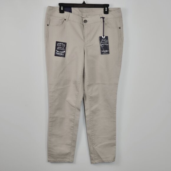 REVOLI Denim - REVOLI Jeans Size 14W Tan Mid Rise Medium Wash Lift Shape Crop Beige (61)